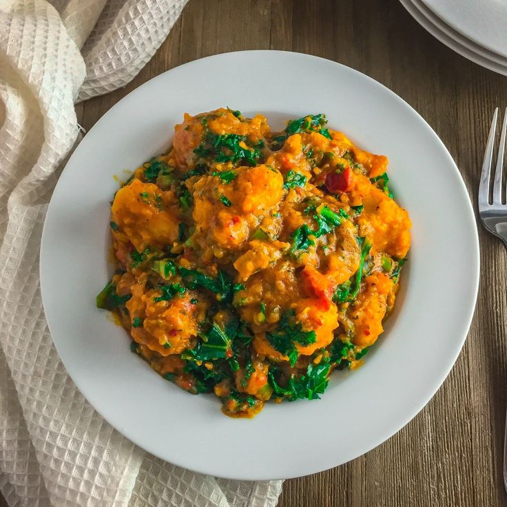 Plate of yam porridge